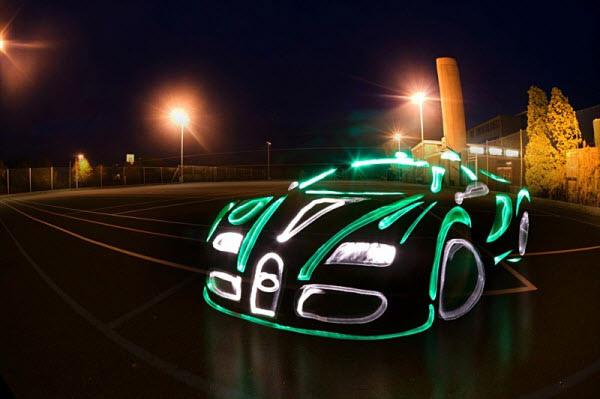 Exemplos criativos de Light painting