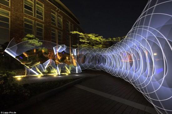 Exemplos criativos de Light painting