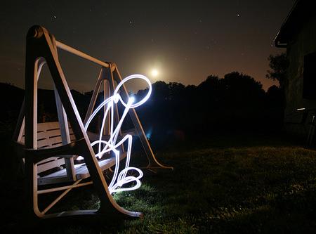 Exemplos criativos de Light painting