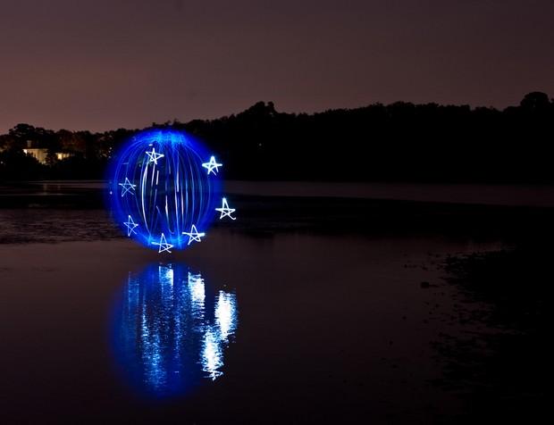 Exemplos criativos de Light painting