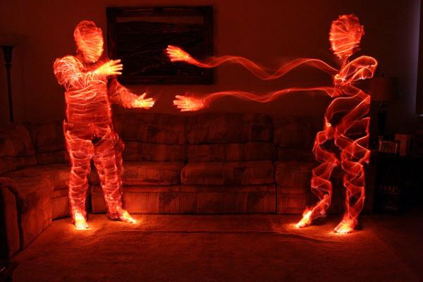 Exemplos criativos de Light painting