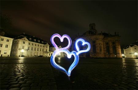 Exemplos criativos de Light painting