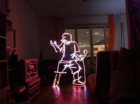 Exemplos criativos de Light painting