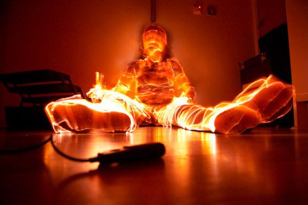 Exemplos criativos de Light painting
