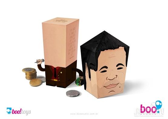 Paper Toys Modernos Criativos montado servindo de exemplo para as pessoas criativas