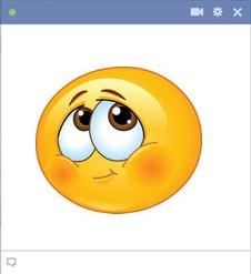 Emoticon envergonhado