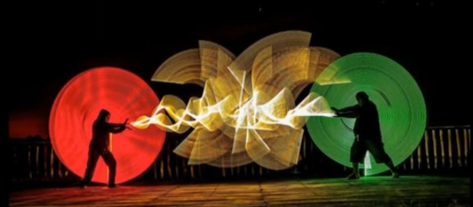 Exemplos criativos de Light painting