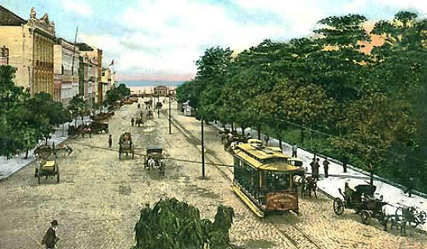 Avenida 7 de setembro. Fonte: Carmélia Esteves de Castro Coleção: Jorge Herrán