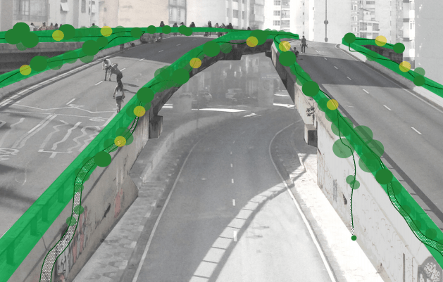 Para o projeto não é necessário muito mais do que mudas de plantas conhecidas como “trepadeiras”, árvores e alguns fios de aço.