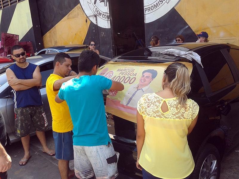 Adesivaço para iniciar a campanha Vereador Marcus Pessoa 40000
