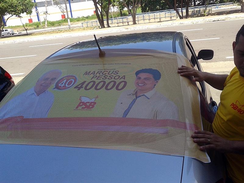 Adesivaço para iniciar a campanha Vereador Marcus Pessoa 40000