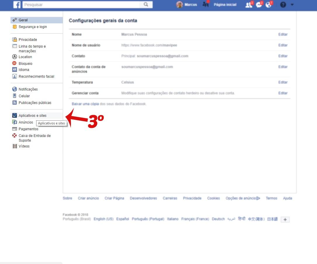 Como remover aplicativos instalados no Facebook