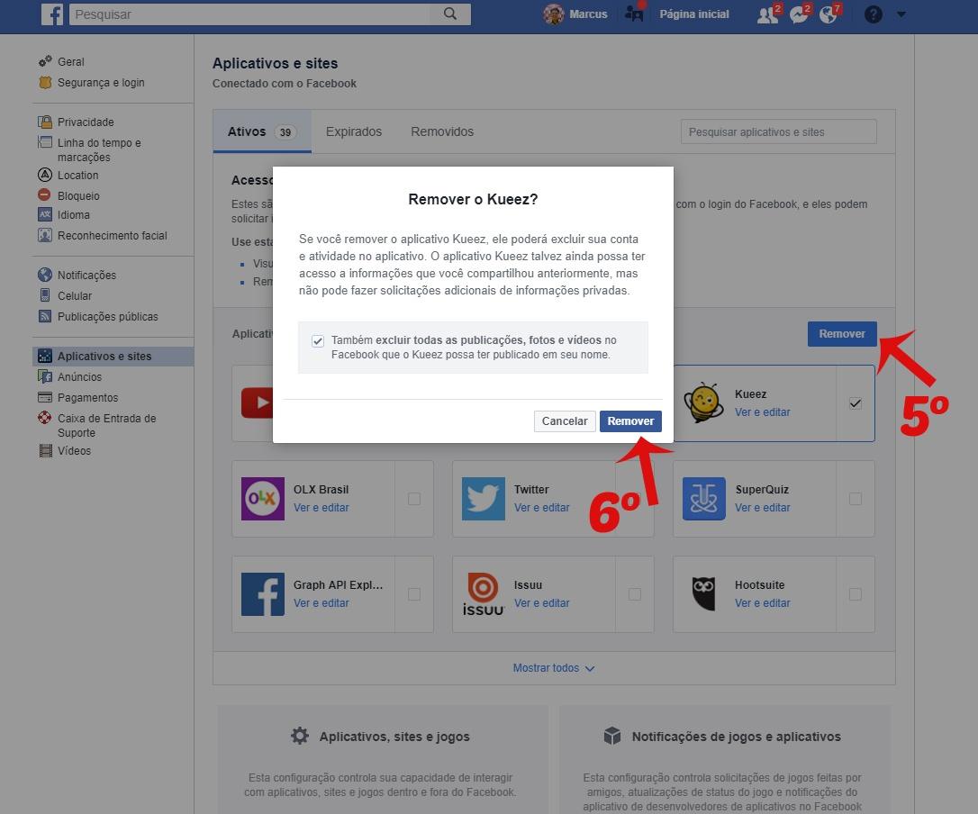 Como remover aplicativos instalados no Facebook