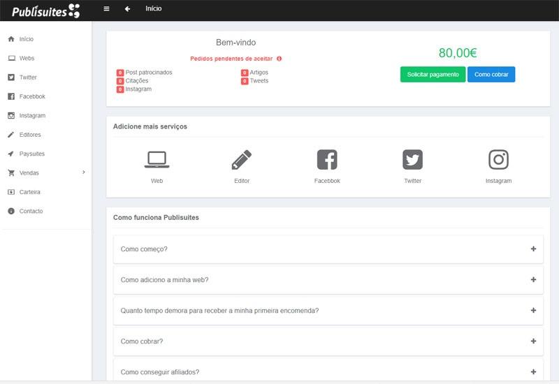 Use esse site para ganhar euros com seu site e redes sociais : Publisuites