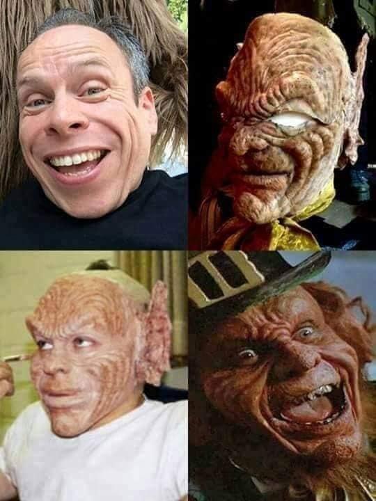 Warwick Davisse preparando para o Leprechaun (O Duende) de 1993