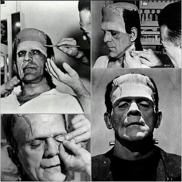 Boris Karloff interpretando o Frankenstein