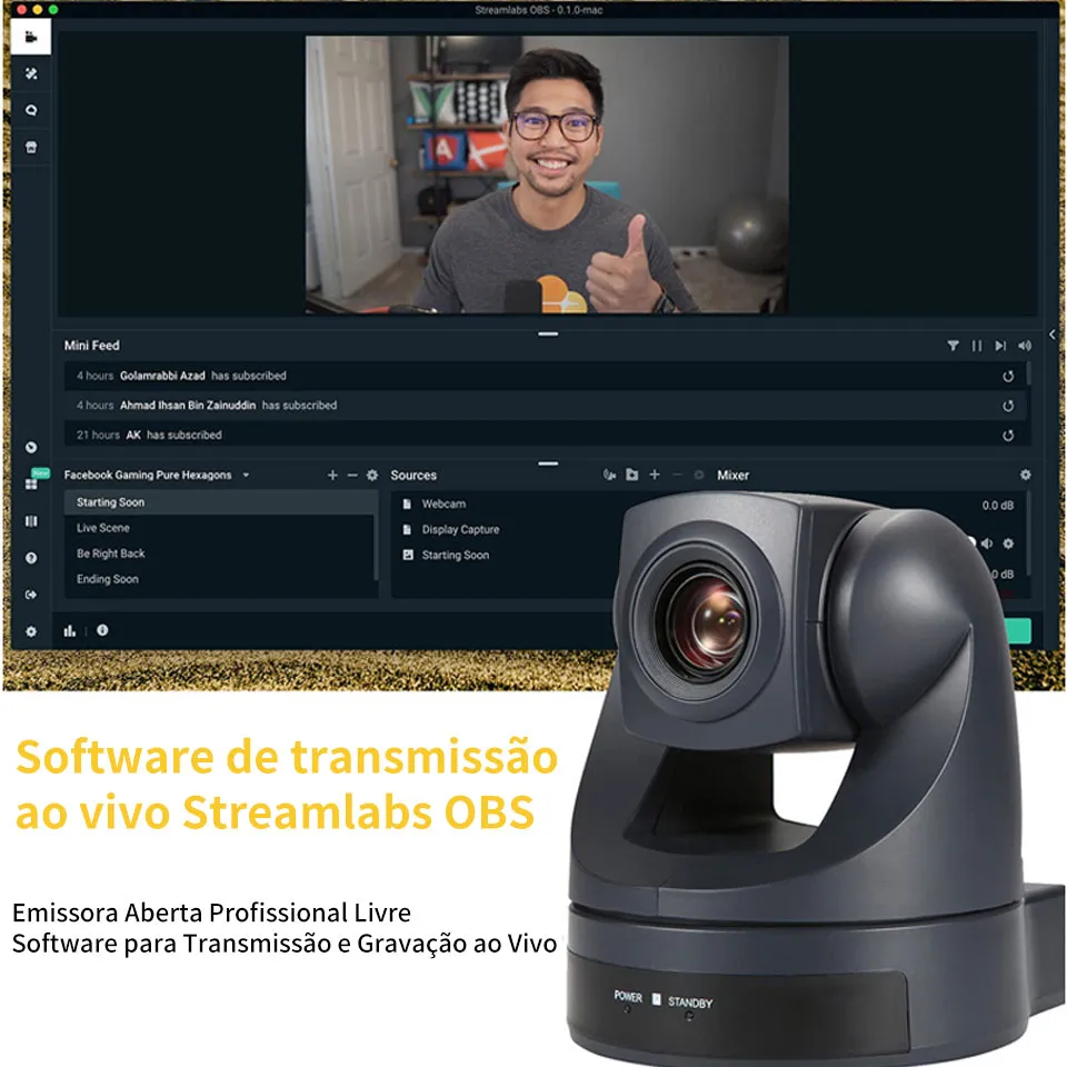 A melhor câmera robótica PTZ custo benefício para Podcasts com o melhor preço! Boa e Barata!